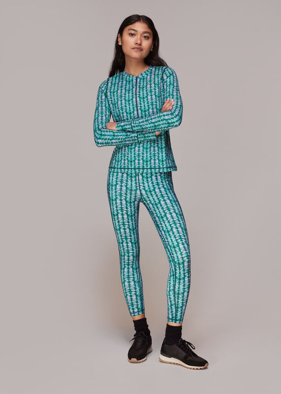 Abstract Wave Layered Legging